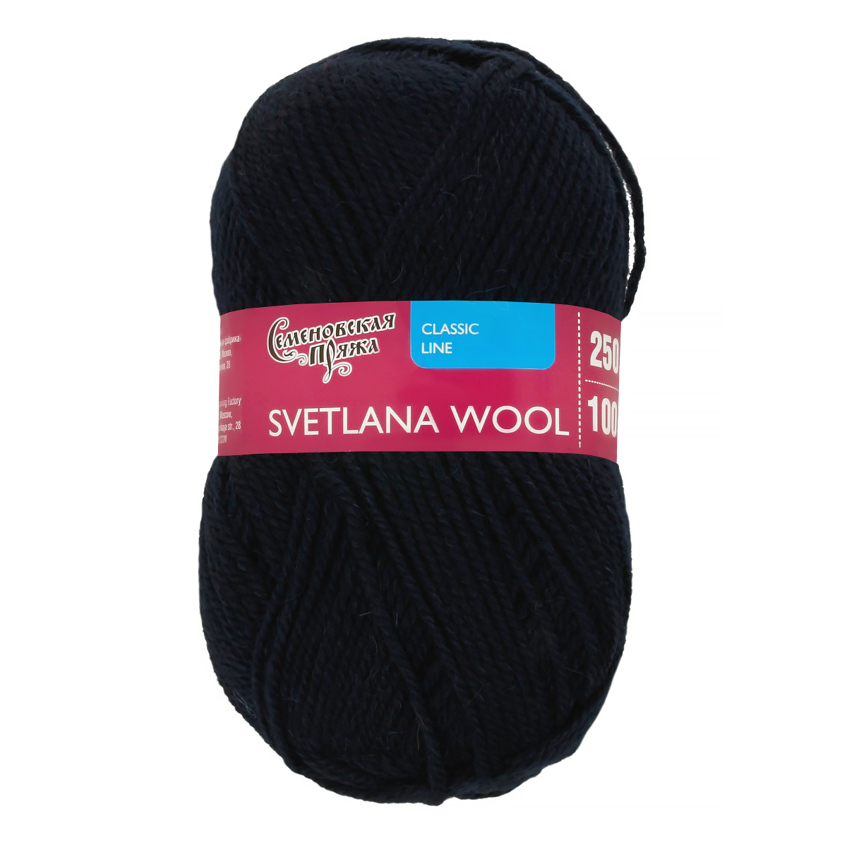 Пряжа Семеновская МШФ _SvetlanaWool (СветланаЧШ) 95% шерсть, 5% акрил 100 г 250 м 0331 ; матр.син Фото 1.