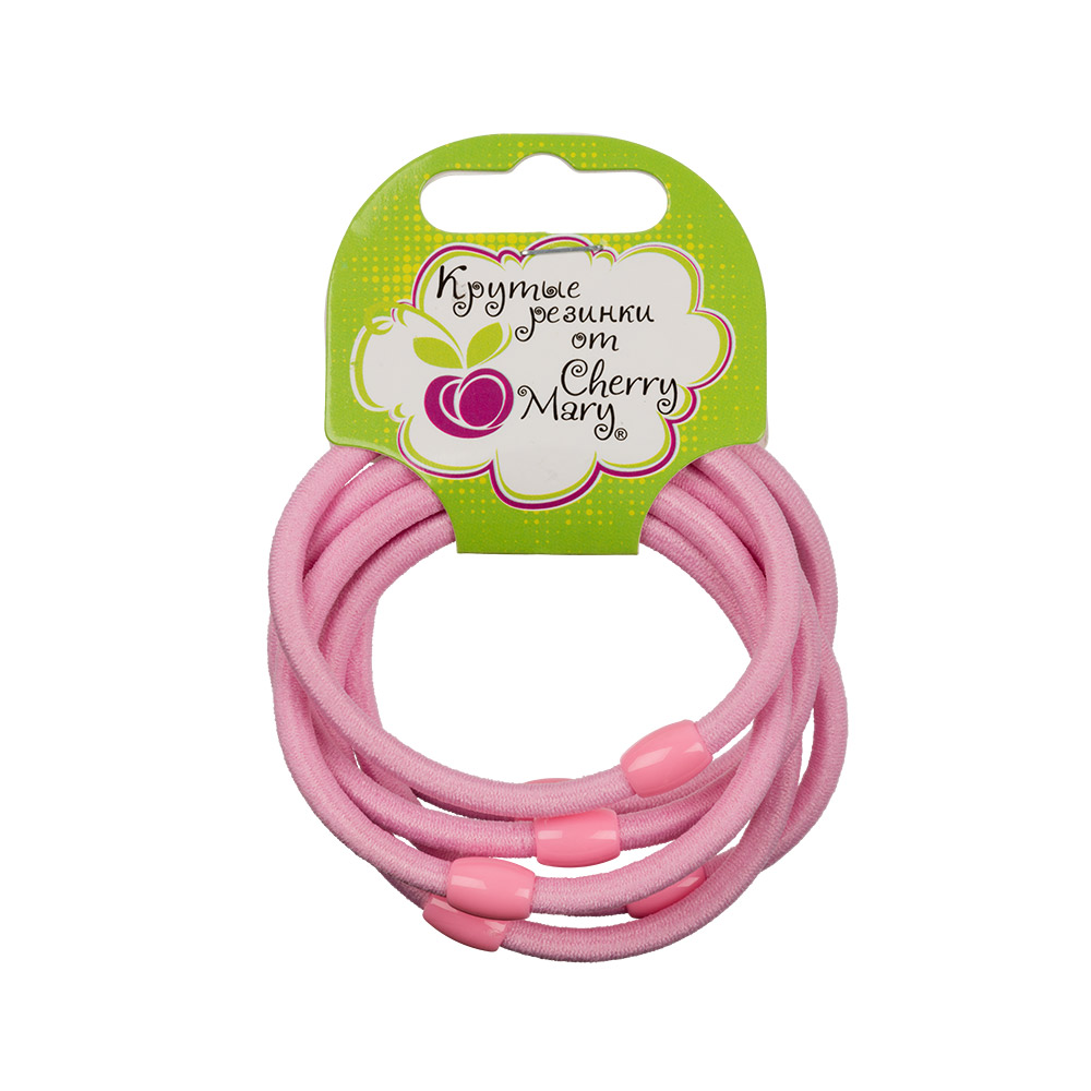 CHERRY MARY R6016 Набор резинок для волос 6 шт. №01 розовый Фото 1.