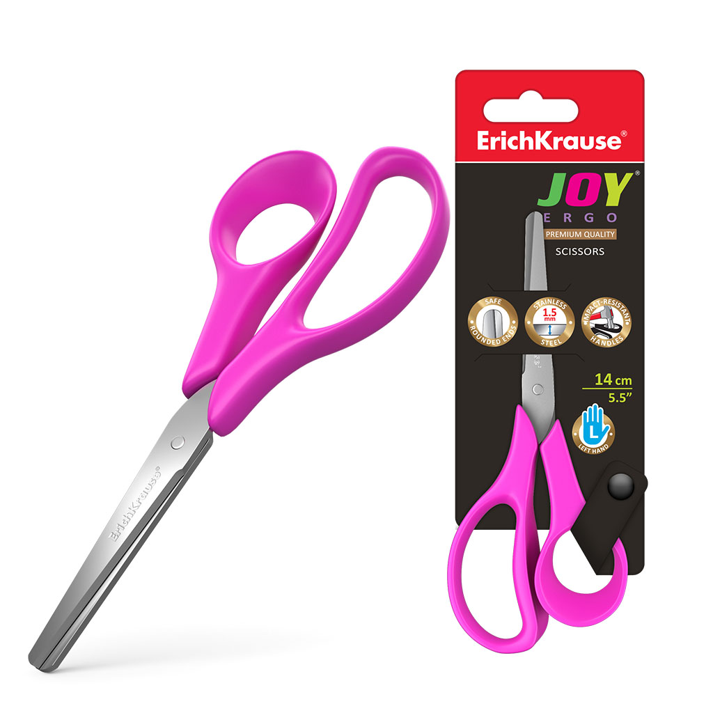 ErichKrause Ножницы для левшей Joy Ergo 14 см в ассортименте 35146 Фото 1.