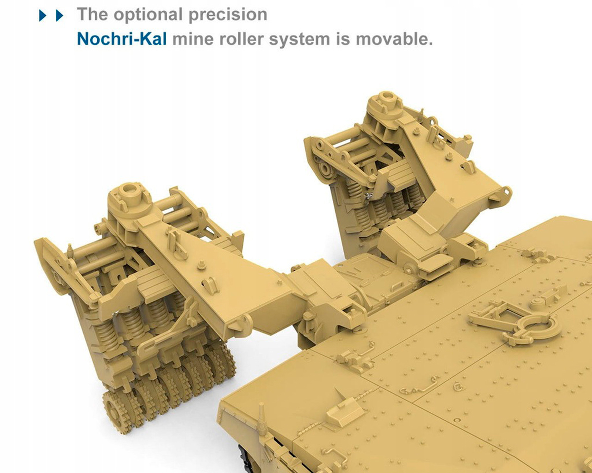 MENG TS-049 танк Merkava Mk.4/4 LIC w/Nochri-Kal Mine Roller System 1/35 Фото 7.