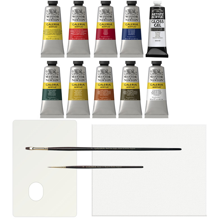 Winsor&Newton Galeria набор акриловых красок с аксессуарами в картонной коробке WN2190518 Фото 2.
