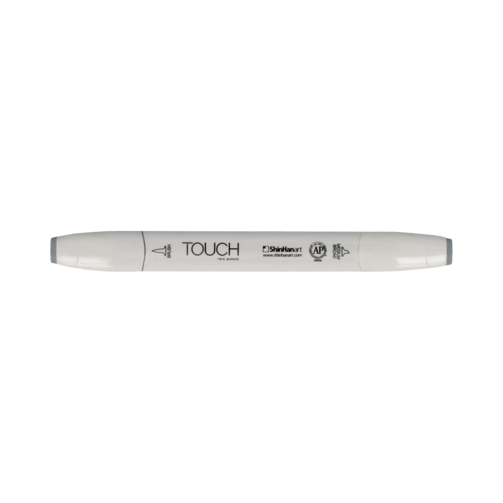 TOUCH TWIN BRUSH Маркер 1-8 мм кисть/перо скошенное 1213030 серо-зеленый GG3 Фото 1.
