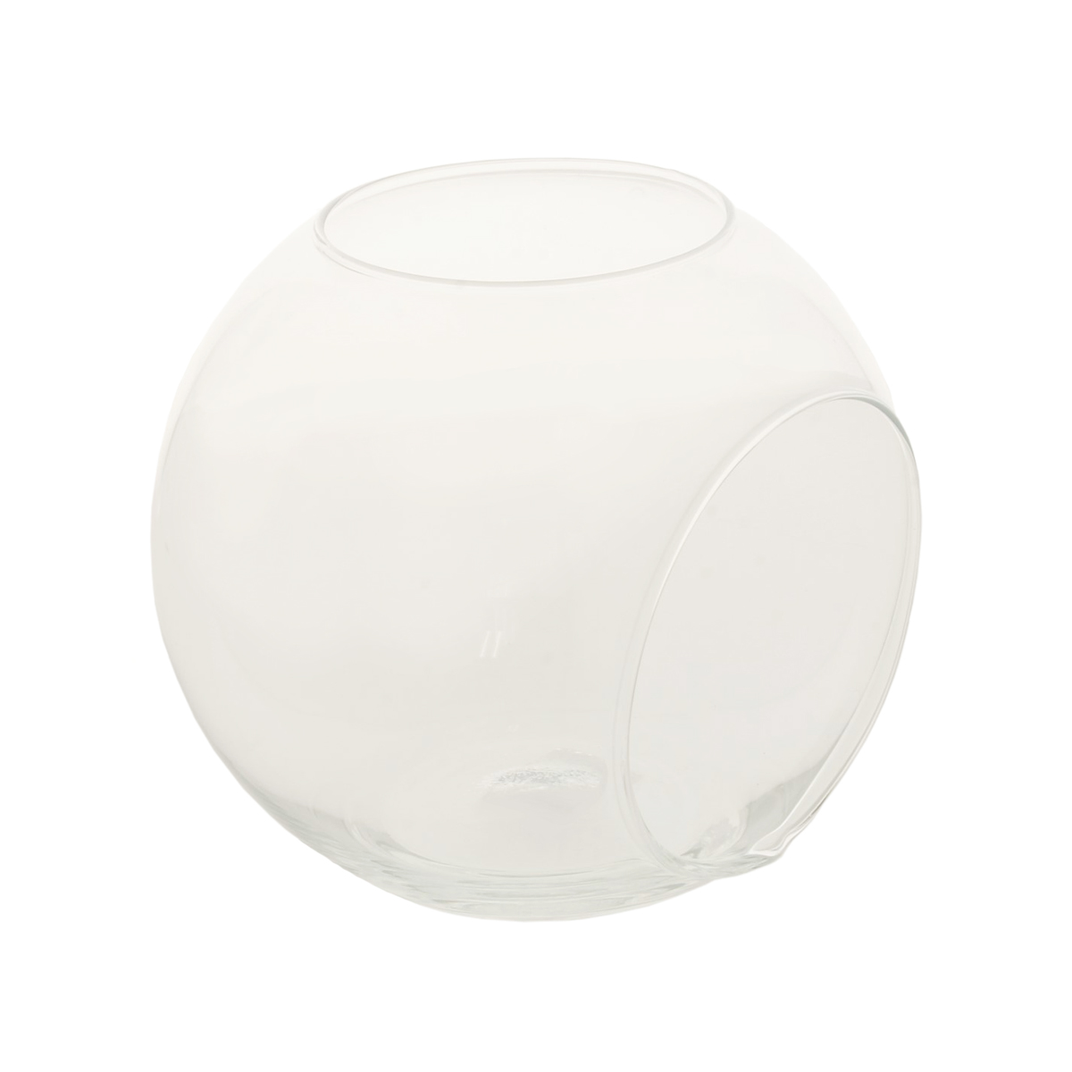 Заготовка для декорирования Love2art СТ-44 Мини-флорариум с двумя отверстиями для суккулентов , стекло d 14.5 см х 13 см . Фото 2.