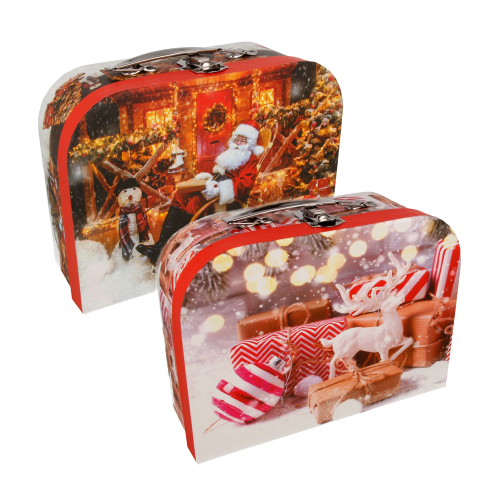 Grand Gift 552/2 Коробка картонная чемодан 25 х 18 х 9 см средняя ККБ 552/2 Фото 1.
