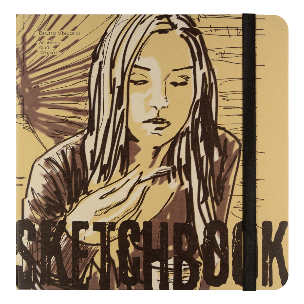 Bruno Visconti 1-512/01 Sketchbook Bv 100 г/м2 20 х 19.8 см сшивка 80 л. Фото 9.