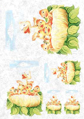 Love2art бумага рисовая IRP 32 x 45 см 0110 Птицы в гнезде Фото 1.