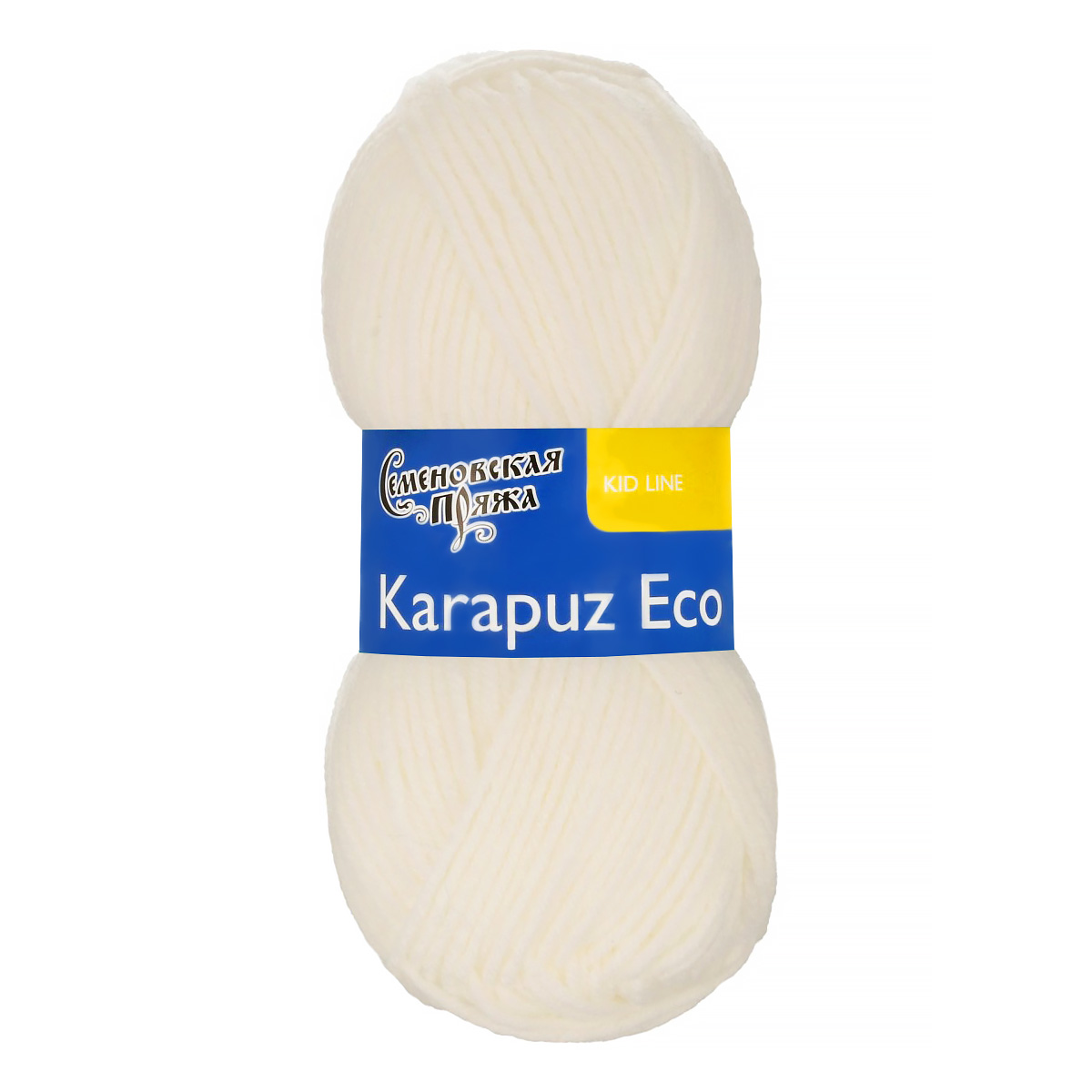 Пряжа Семеновская МШФ _Karapuz Eco (КарапузЭко) 90% акрил, 10% капрон 50 г 125 м 0179 ; белый Фото 1.