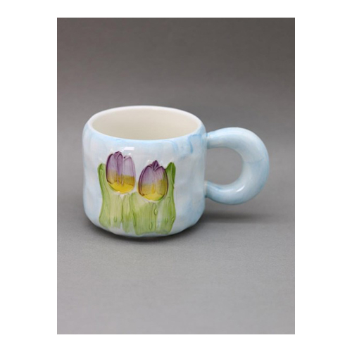 Посуда керамическая TALKEYOU GIFT CO LTD Кружка керамическая в ассорт. 13 х 15 х 10 см Watercolor flowers, orange YX-637B-01 Фото 1.