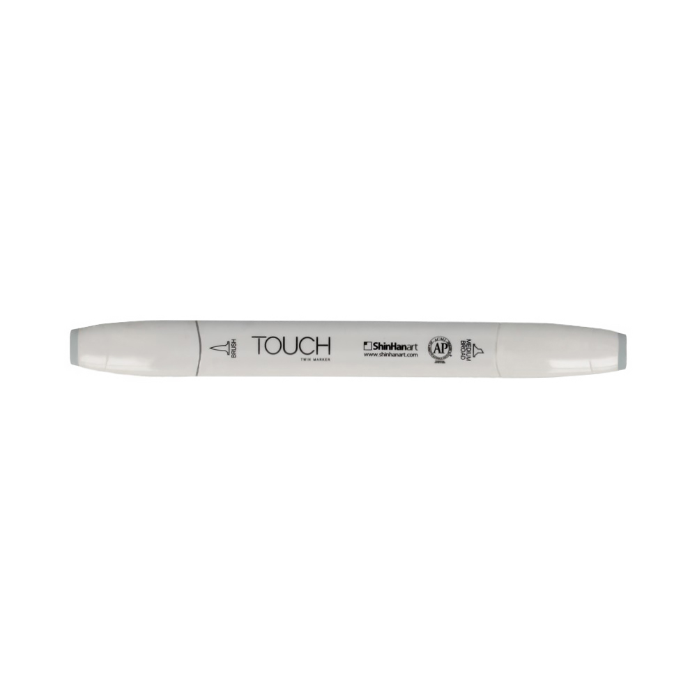 TOUCH TWIN BRUSH Маркер 1-8 мм кисть/перо скошенное 1213010 серо-зеленый GG1 Фото 1.