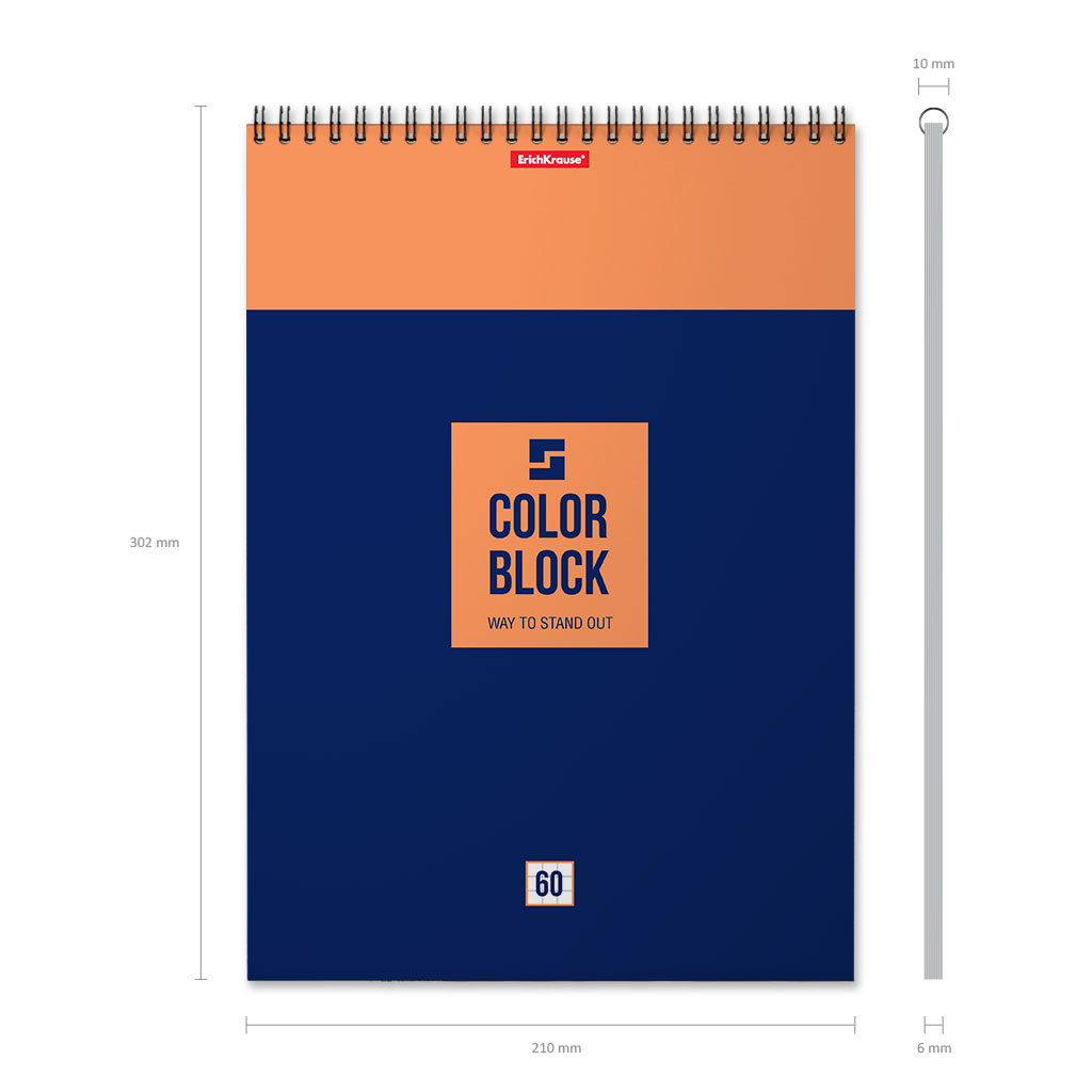 ErichKrause Блокнот Color Block A4 ( 210х297 мм) 60 л. клетка 49685 Фото 8.