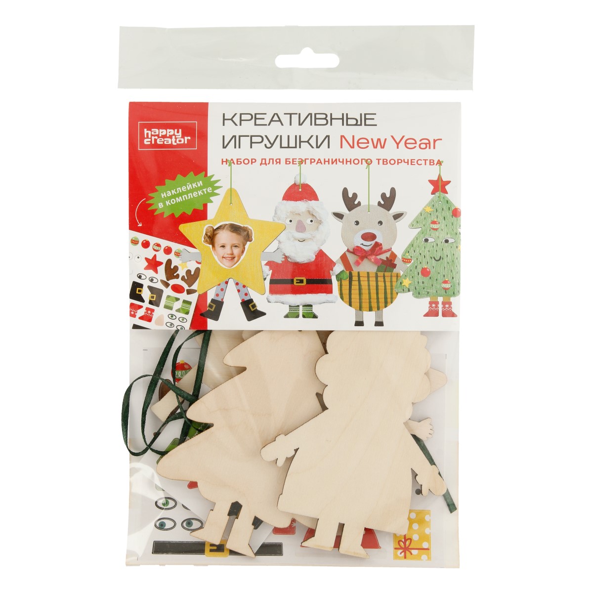 HappyLine HappyCreator Набор для творчества Креативные игрушки 16.5 х 25 х 2 см из дерева 83436 Фото 1.