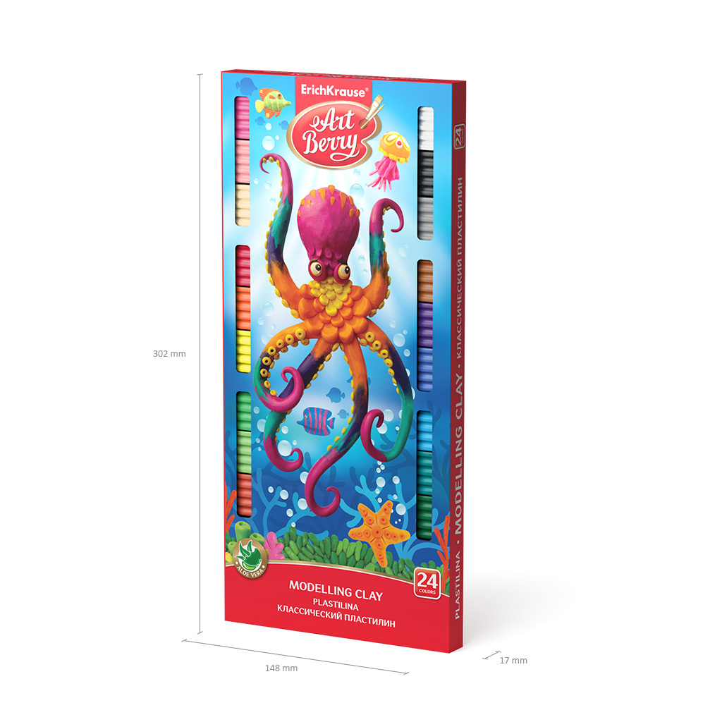 Artberry Классический пластилин с Алоэ Вера со стеком 432 г 24 цв. 53411 Фото 5.
