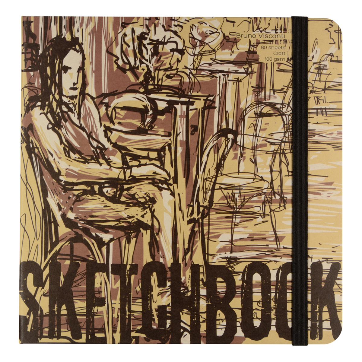 Bruno Visconti 1-512/01 Sketchbook Bv 100 г/м2 20 х 19.8 см сшивка 80 л. Фото 8.