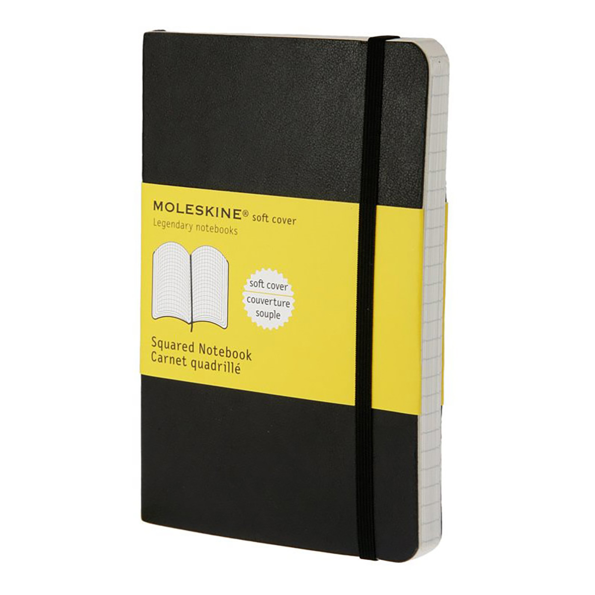 Moleskine Блокнот CLASSIC SOFT Pocket ( 90x140 мм) 96 л. клетка черный 385248 Фото 1.