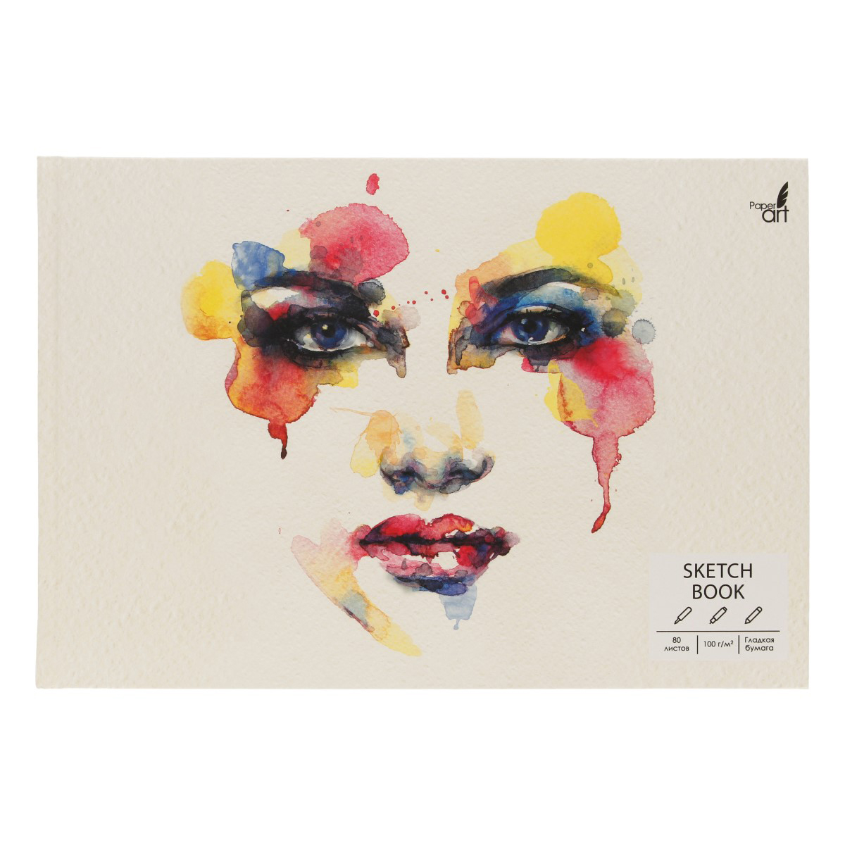 Paper art Альбом для рисования 100 г/м2 A5+ 17 х 24.7 см сшивка 80 л. Т5805020 Портрет Фото 1.