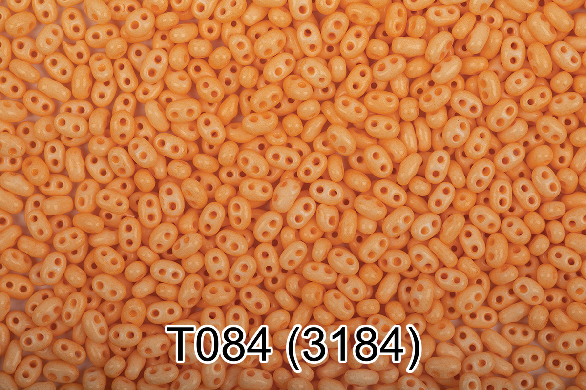 Бисер Чехия GAMMA TWIN 3 321-96001 2.5 x 5 мм 5 г 1-й сорт T084 оранжевый ( 3184 ) Фото 1.