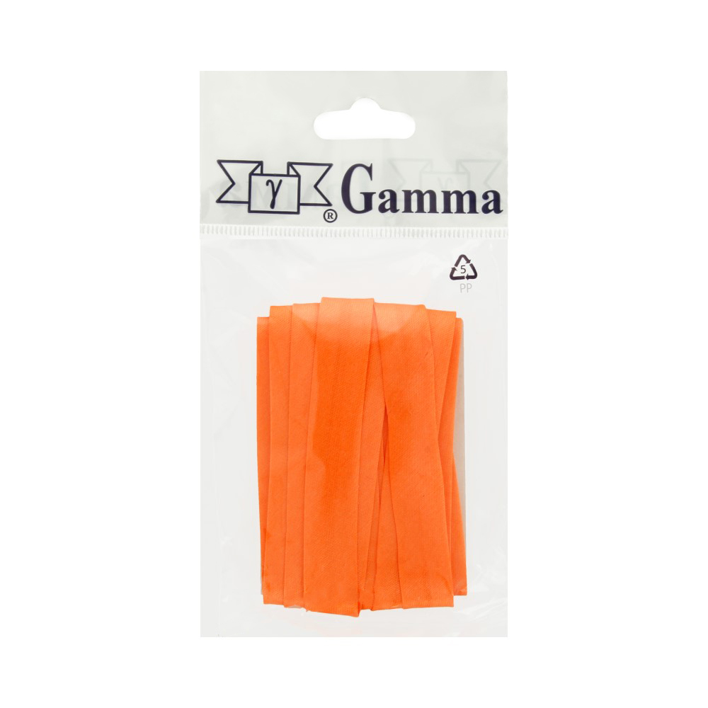 Косая бейка Gamma GK-12P 11 - 12 мм 5.4 м №093 красно-оранжевый Фото 2.