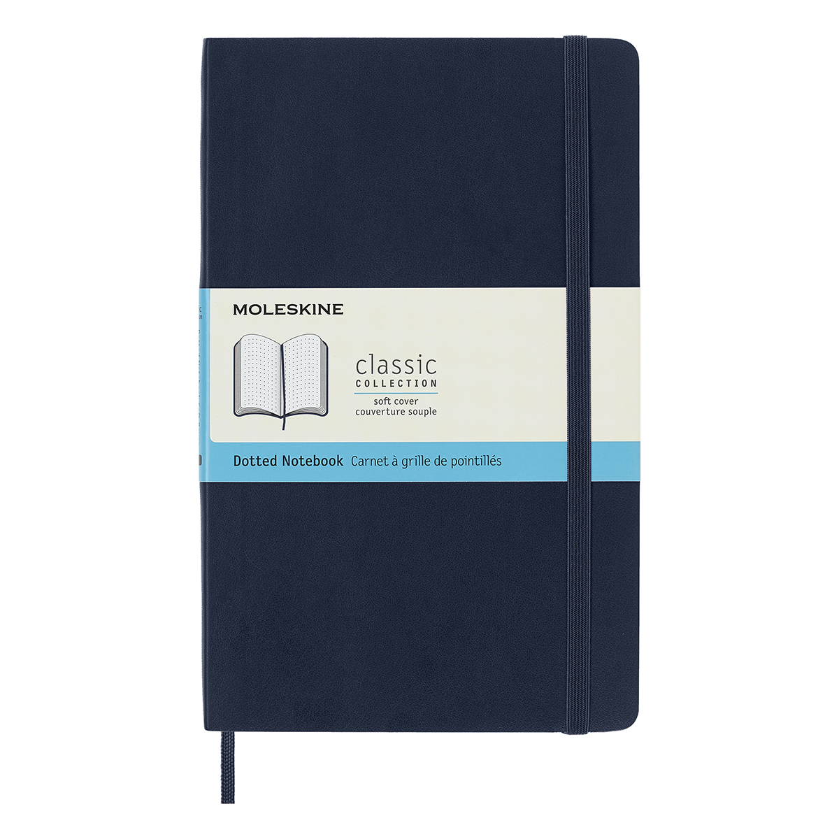 Moleskine Блокнот CLASSIC SOFT Large ( 130х210 мм) 96 л. индивидуальная линовка синий сапфир 430988 Фото 1.