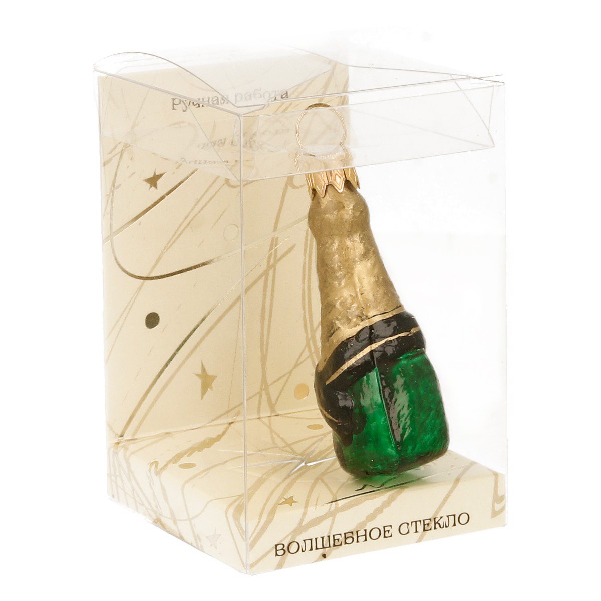 Коломеев Елочное украшение Шампанское 3 х 3 х 6 см ФУП-1890 Фото 1.