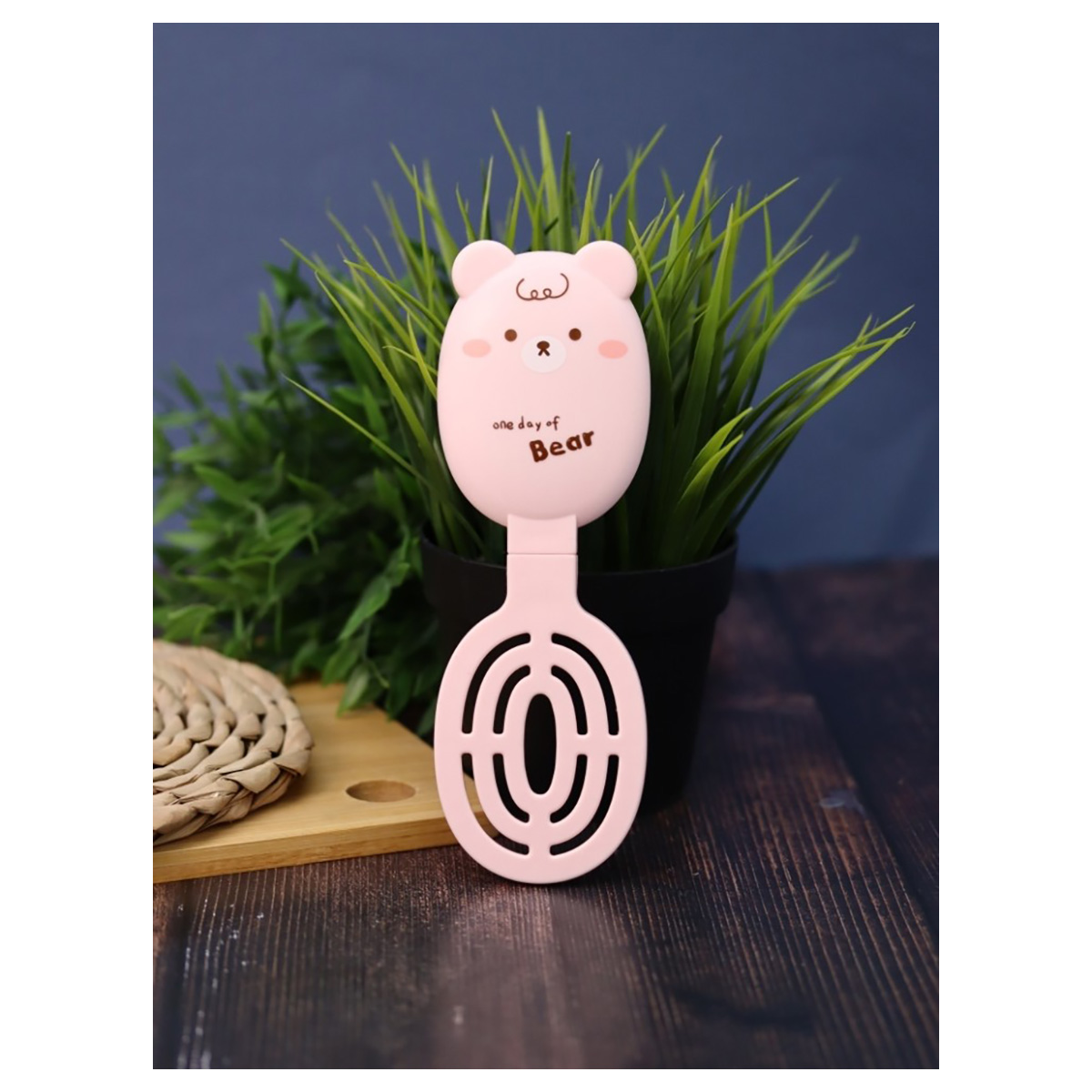 Расческа Bear folding 14.8 х 21.5 см pink 3546A-03 Фото 1.
