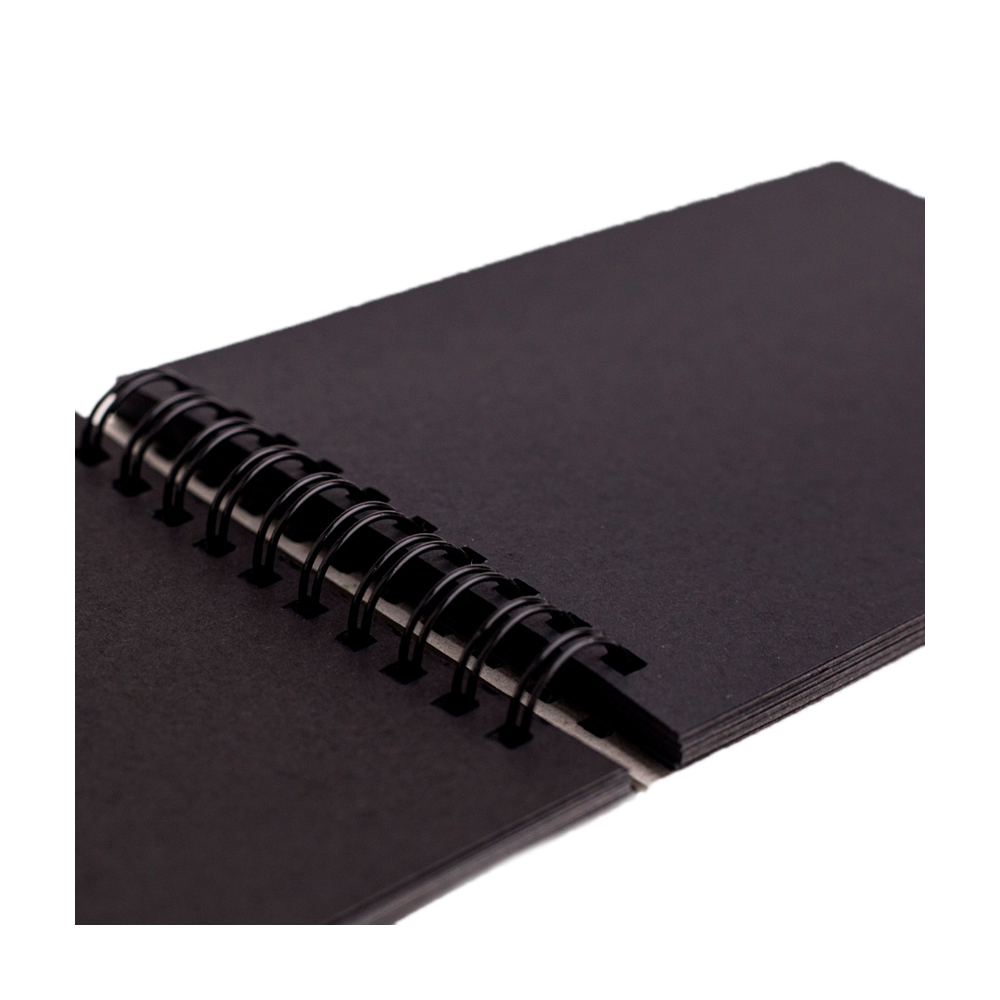 Малевичъ Блокнот для графики GrafArt Total Black 150 г/м2 15 х 10 см на спирали 40 л. 400007 Фото 4.