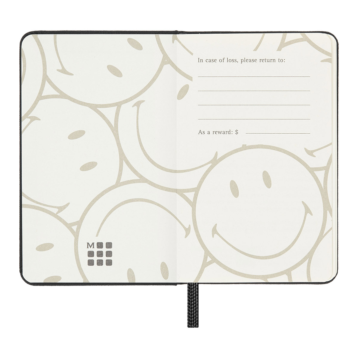 Moleskine Блокнот LE SMILEY XS 1851500 ( 65х105 мм) 80 л. черный Фото 2.