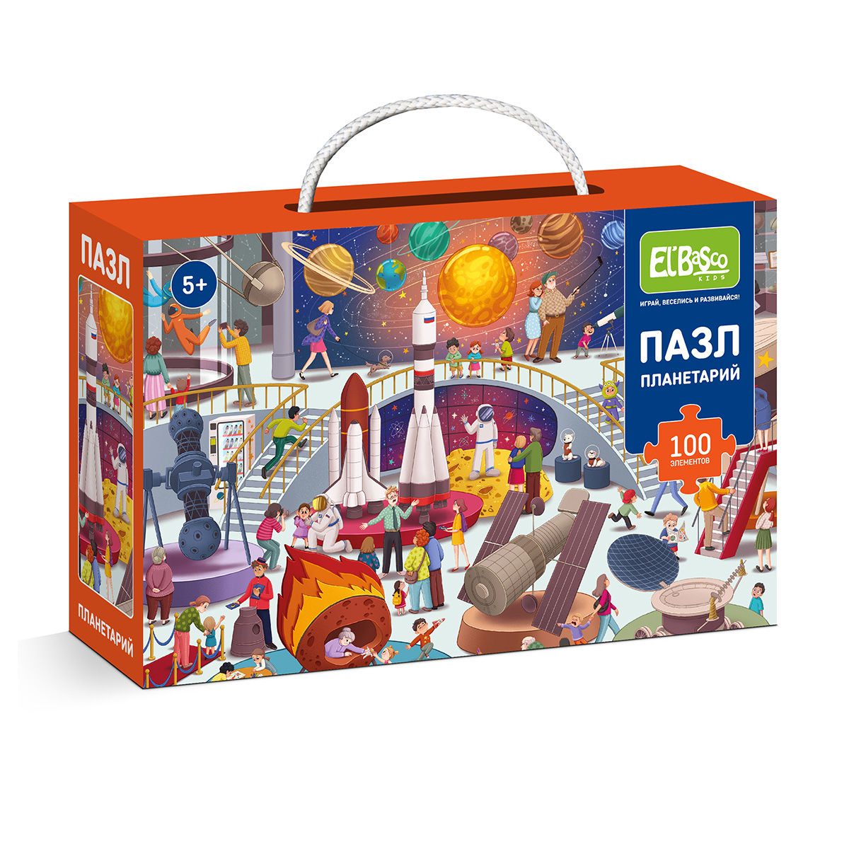 El`BascoToys Пазл 100 элемент. ET01-027 Ночь в музее. Планетарий Фото 1.