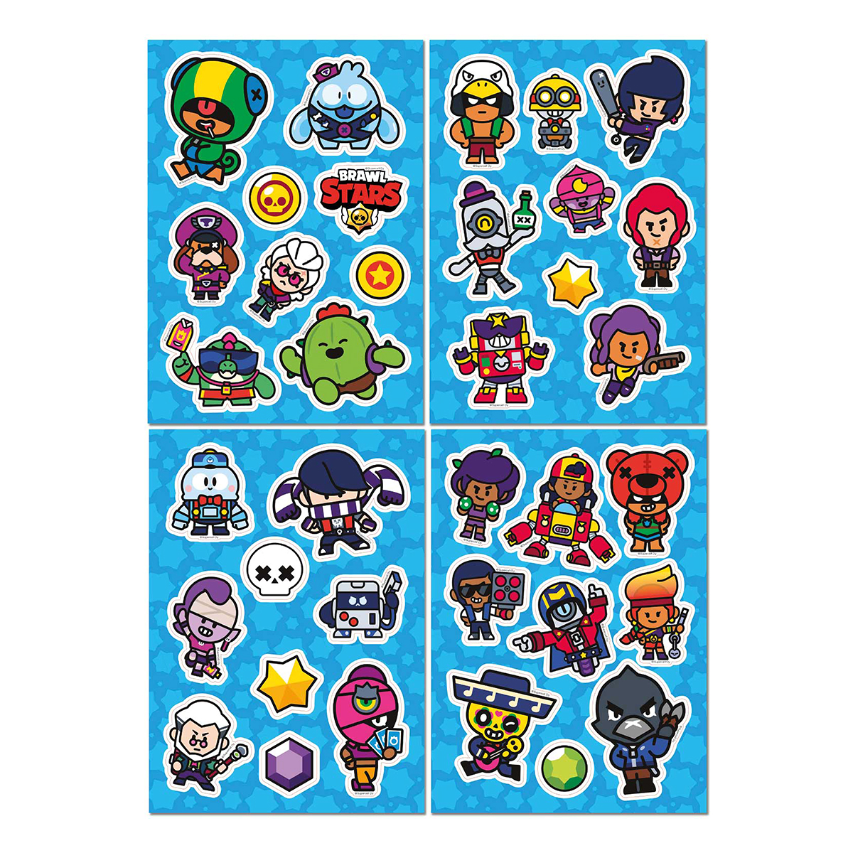 Premiere Publishing Коллекция наклеек Brawl Stars 15 х 21 см NA0017 синие Фото 2.