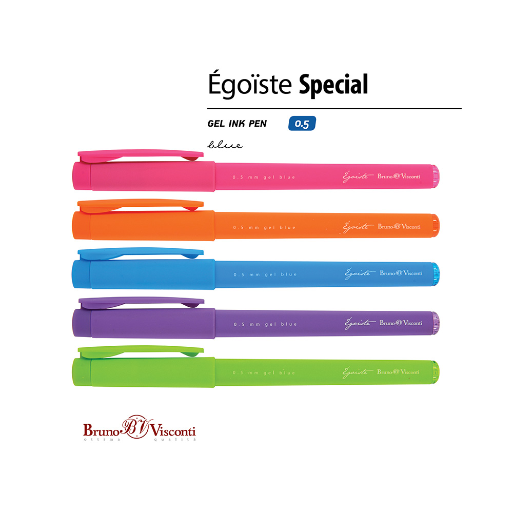 Bruno Visconti ручка гелевая Egoiste 0.5 мм 20-0081 SPECIAL цвет чернил: синий Фото 3.