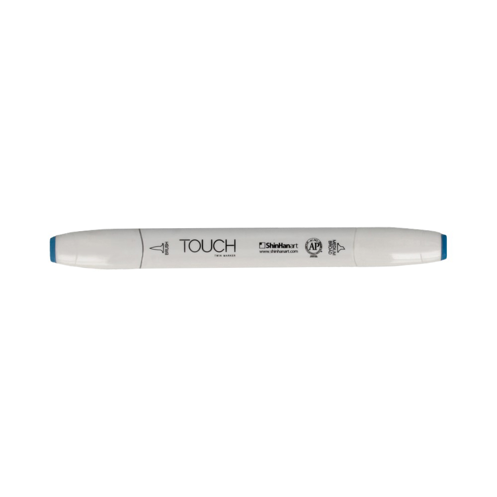 TOUCH TWIN BRUSH Маркер 1-8 мм кисть/перо скошенное 1210261 циан B261 Фото 1.