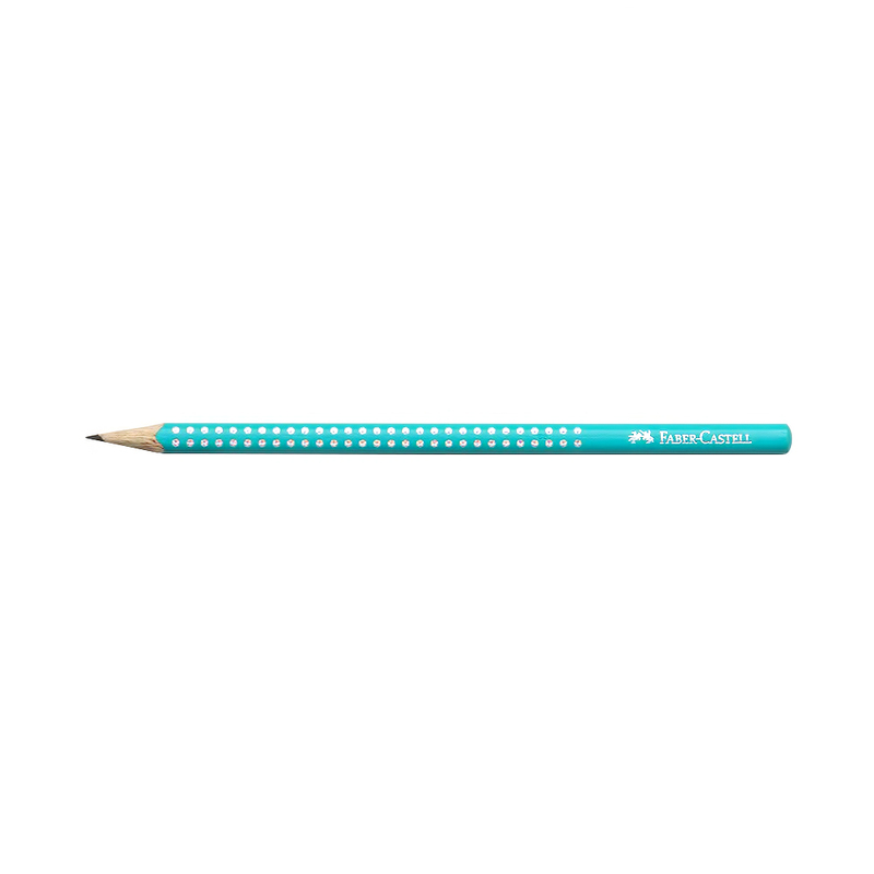Faber Castell Чернографитовый карандаш GRIP SPARKLE B пастельный бирюзовый 118358 Фото 2.