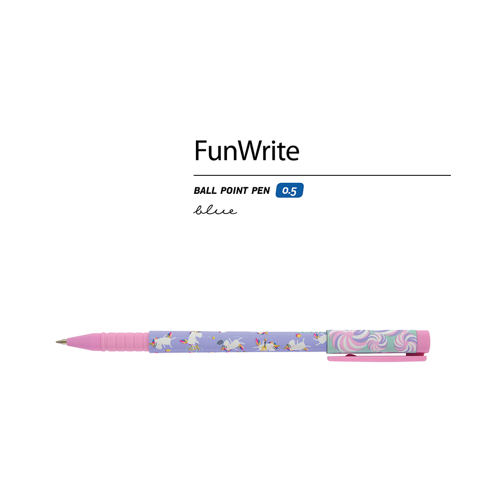 Bruno Visconti ручка шариковая FunWrite 0.5 мм 20-0212/44 Единороги-спортсмены цвет чернил: синий Фото 2.