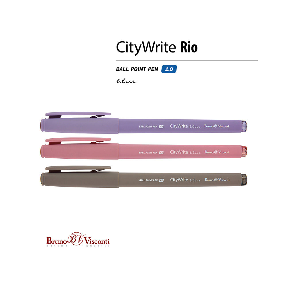Bruno Visconti ручка шариковая CityWrite 1 мм 20-0059 RIO цвет чернил: синий Фото 3.