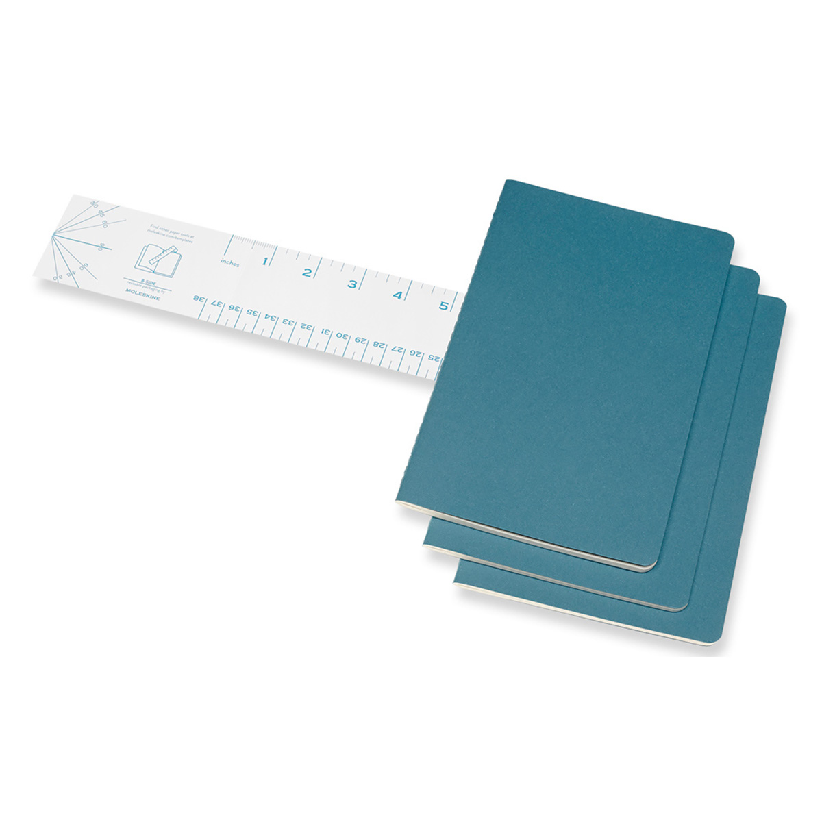 Moleskine Блокнот CAHIER JOURNAL Large ( 130 x 210 мм) 40 л. линия Голубой Фото 3.