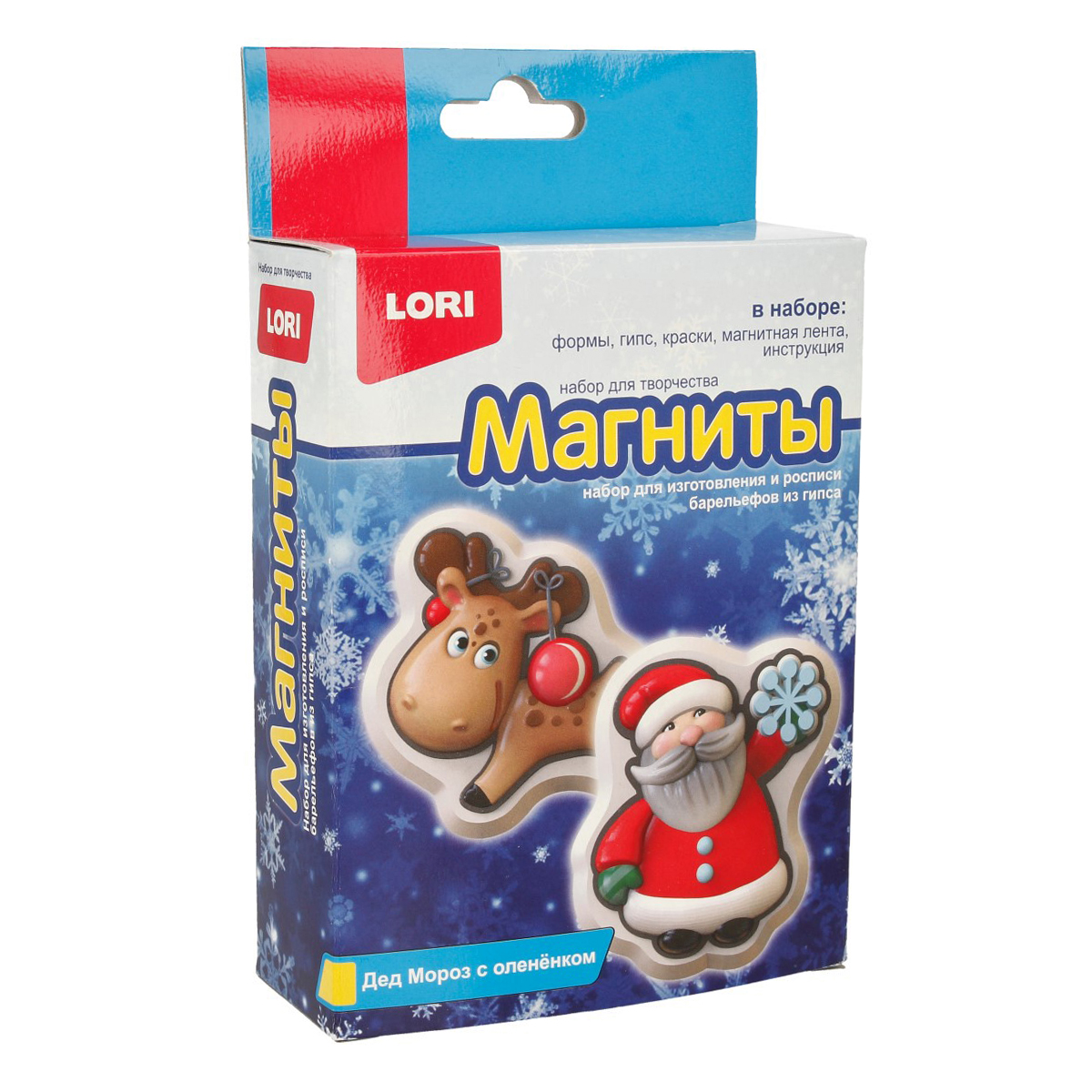 Lori Магниты из гипса №3 Дед Мороз с оленёнком Пз/Г-009 Фото 1.