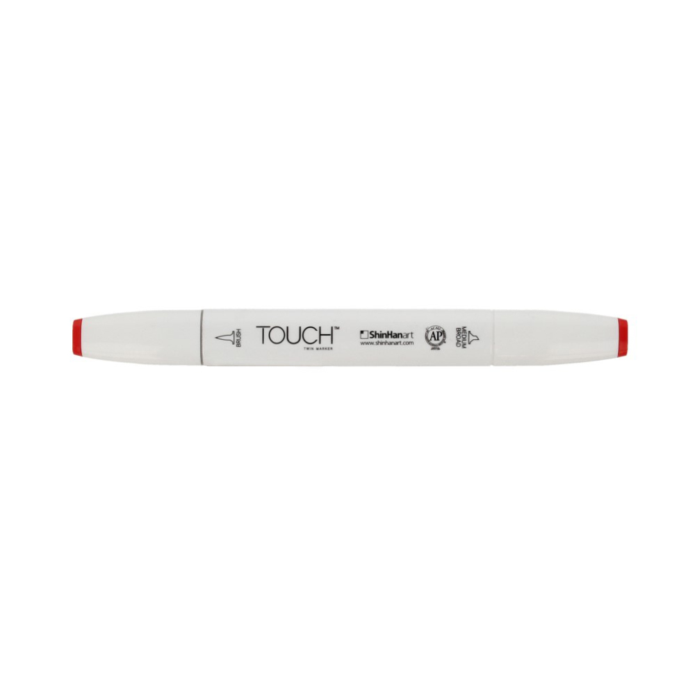 TOUCH TWIN BRUSH Маркер 1-8 мм кисть/перо скошенное 1210013 алый R13 Фото 1.