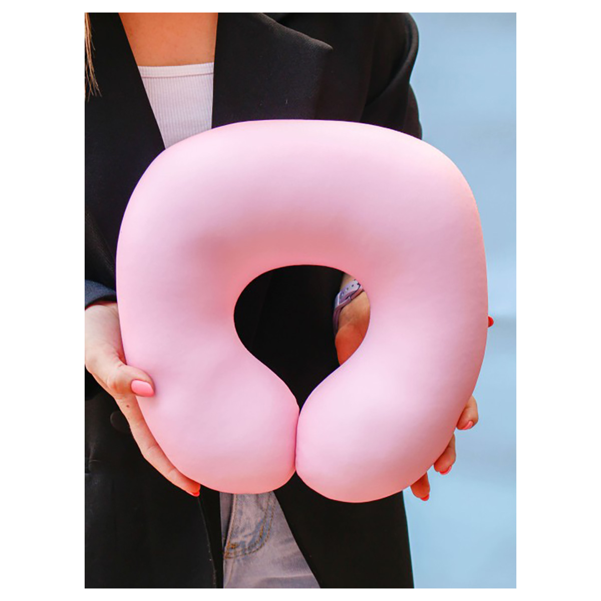 Подголовник антистресс Hugme toys 29 х 28 х 9 см Зайчик HMT-017 Фото 2.
