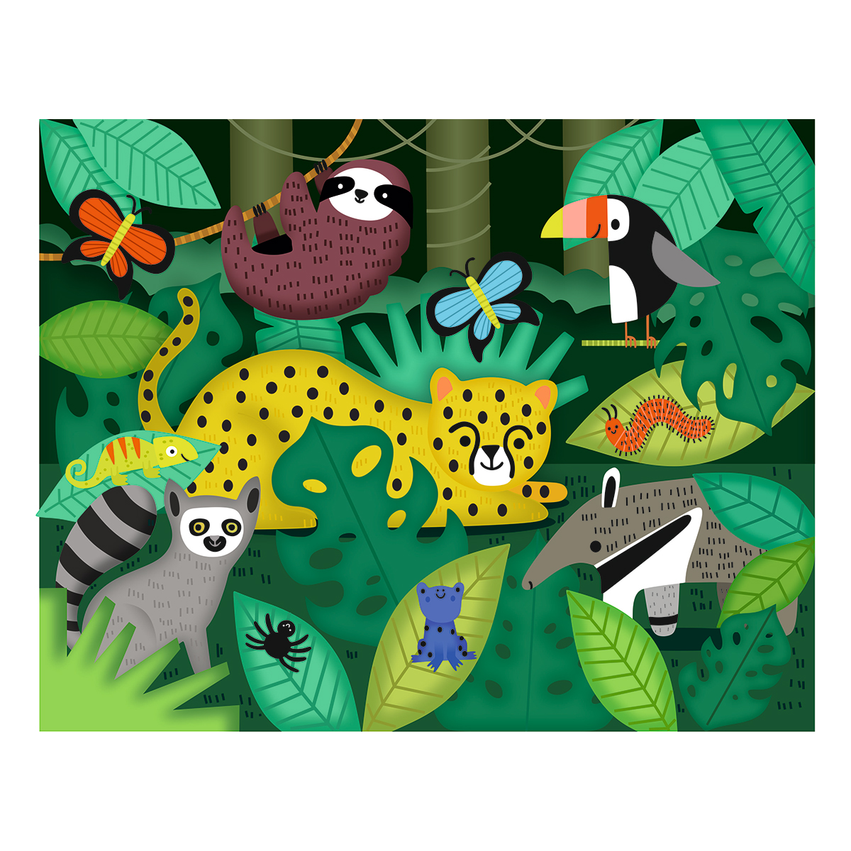 Jazzle Puzzle Пазл 2 в 1 20 элемент. P1200 В мире животных Фото 2.