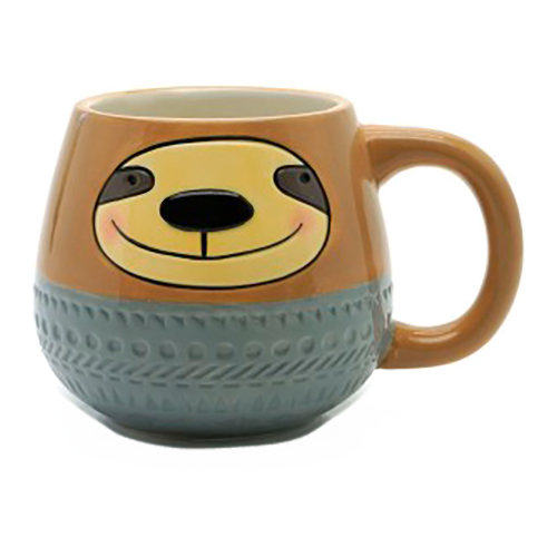 Посуда керамическая Кружка керамическая «Happy sloth» 500 мл 13 х 15 х 10 см brown FC191300-2 Фото 1.