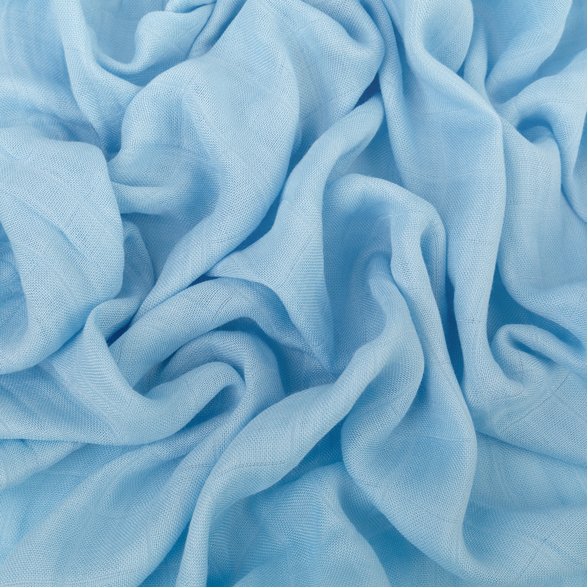Ткань PEPPY Ткань муслиновая SOLID BAMBOO EMBRACE 100% хлопок 100 х 125 см Shannon Fabrics BABY BLUE Фото 4.