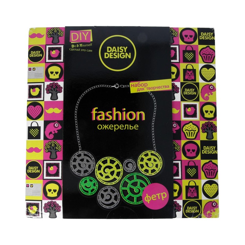 DAISY DESIGN Набор для создания ожерелья Neon Лайм 55210 Фото 2.