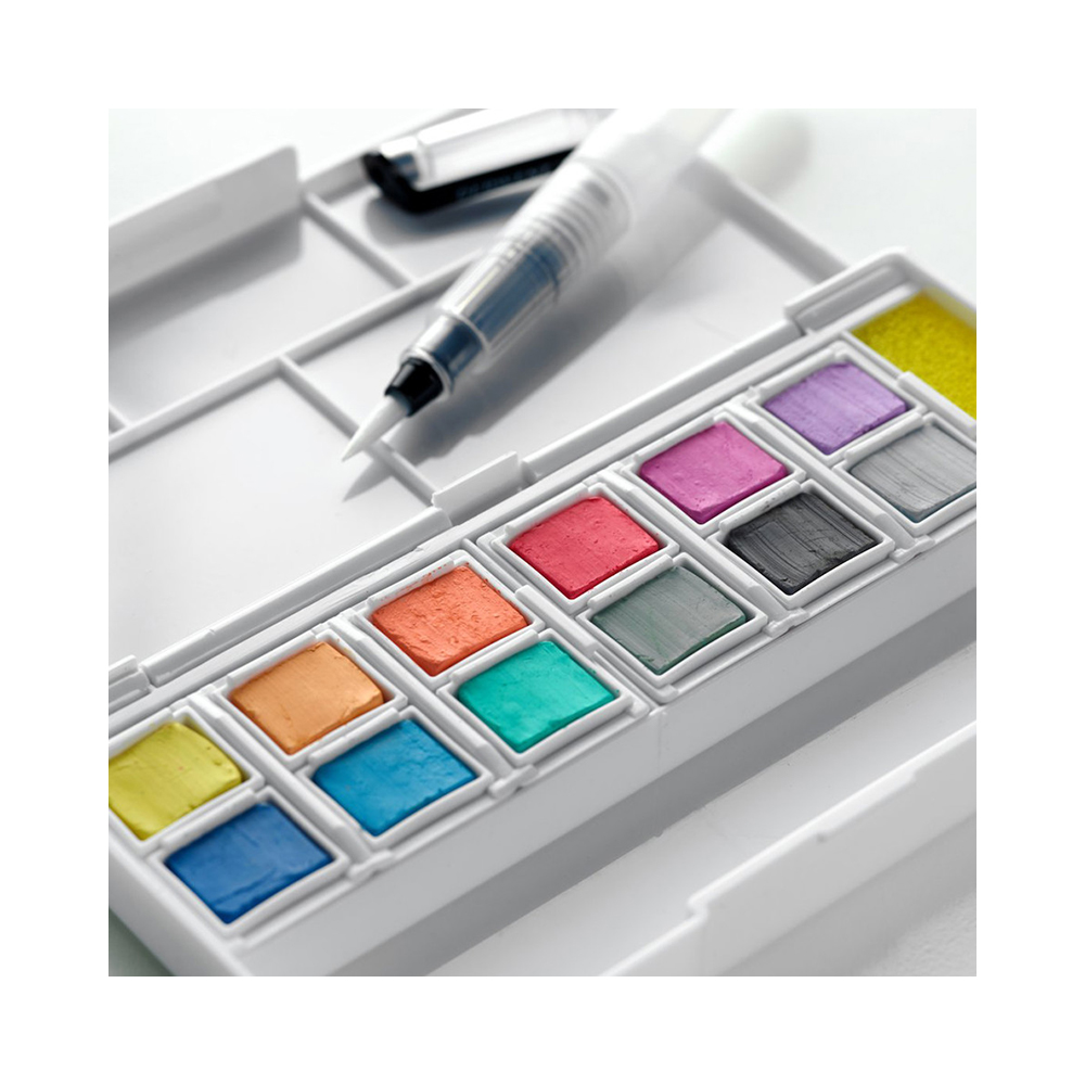 Краска акварель Derwent Набор красок Pastel Shades в пластиковой упаковке 12 цв. 2305865 пастельные цвета Фото 4.