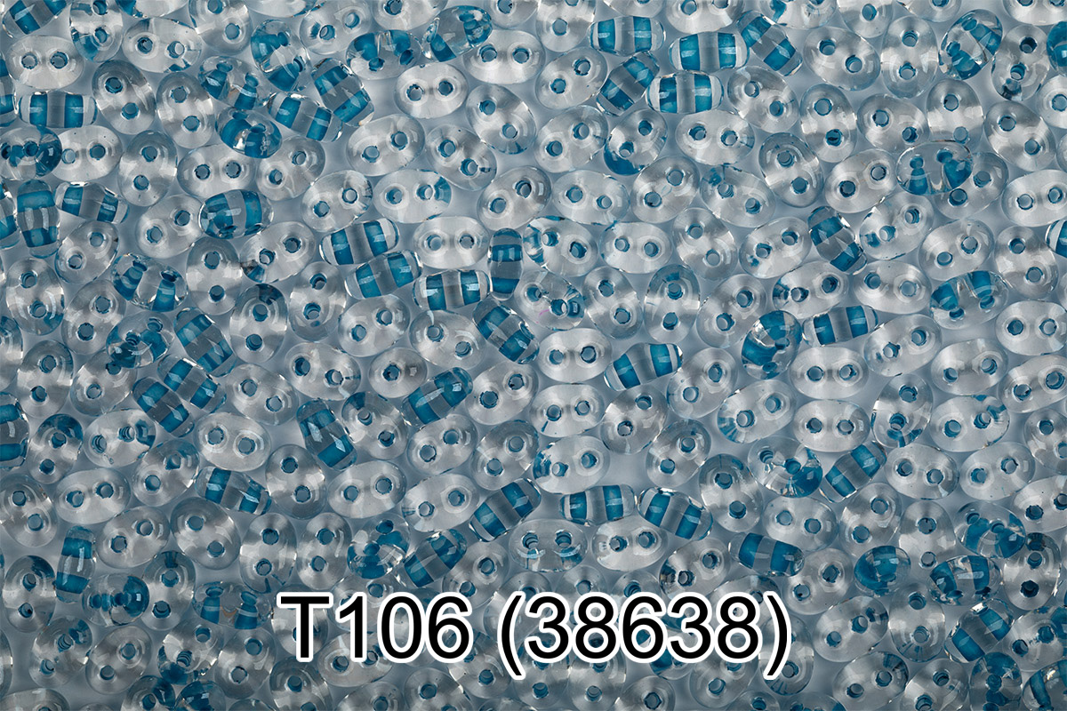 Бисер Чехия GAMMA TWIN 3 321-96001 2.5 x 5 мм 50 г 1-й сорт T106 васильковый ( 38638 ) Фото 1.