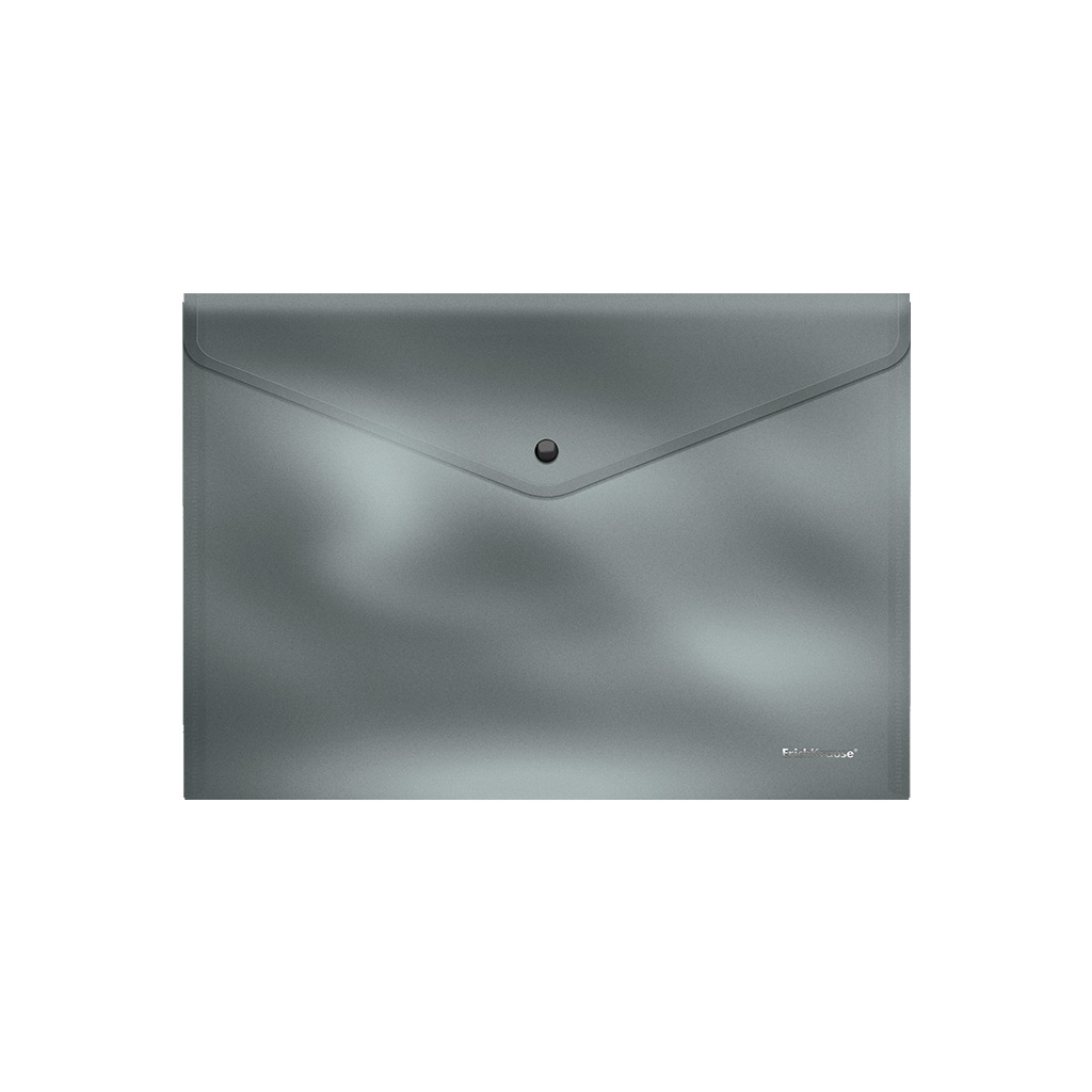 ErichKrause Папка-конверт пластиковая Glossy Ice Metallic с кнопкой A4 180 мкм зеркальное стекло непрозрачная,ассорти 50319 Фото 6.