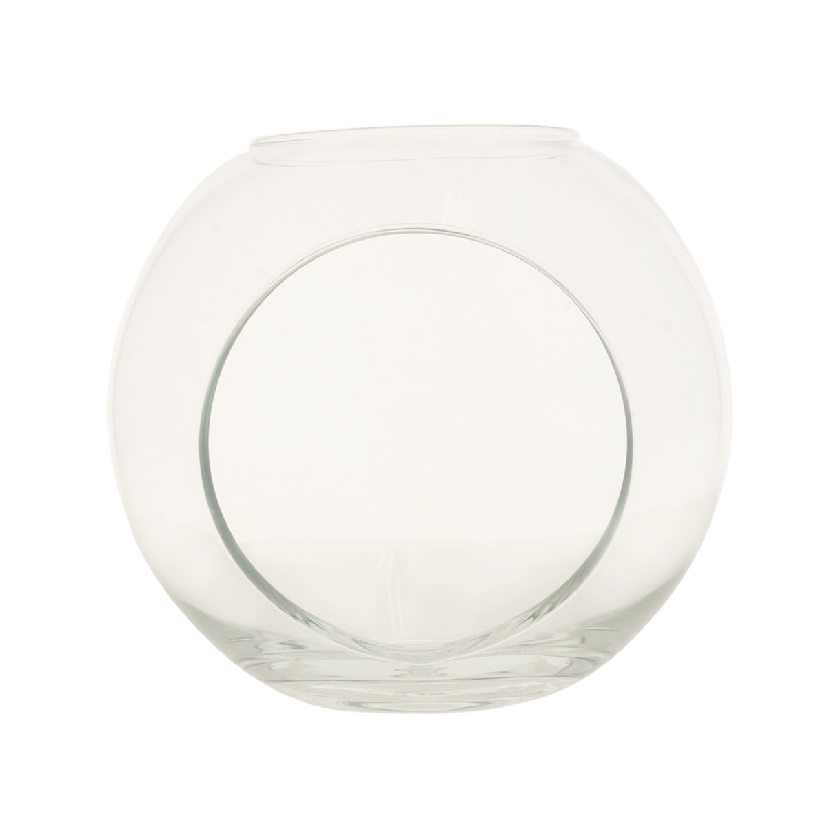 Заготовка для декорирования Love2art СТ-44 Мини-флорариум с двумя отверстиями для суккулентов , стекло d 14.5 см х 13 см . Фото 1.