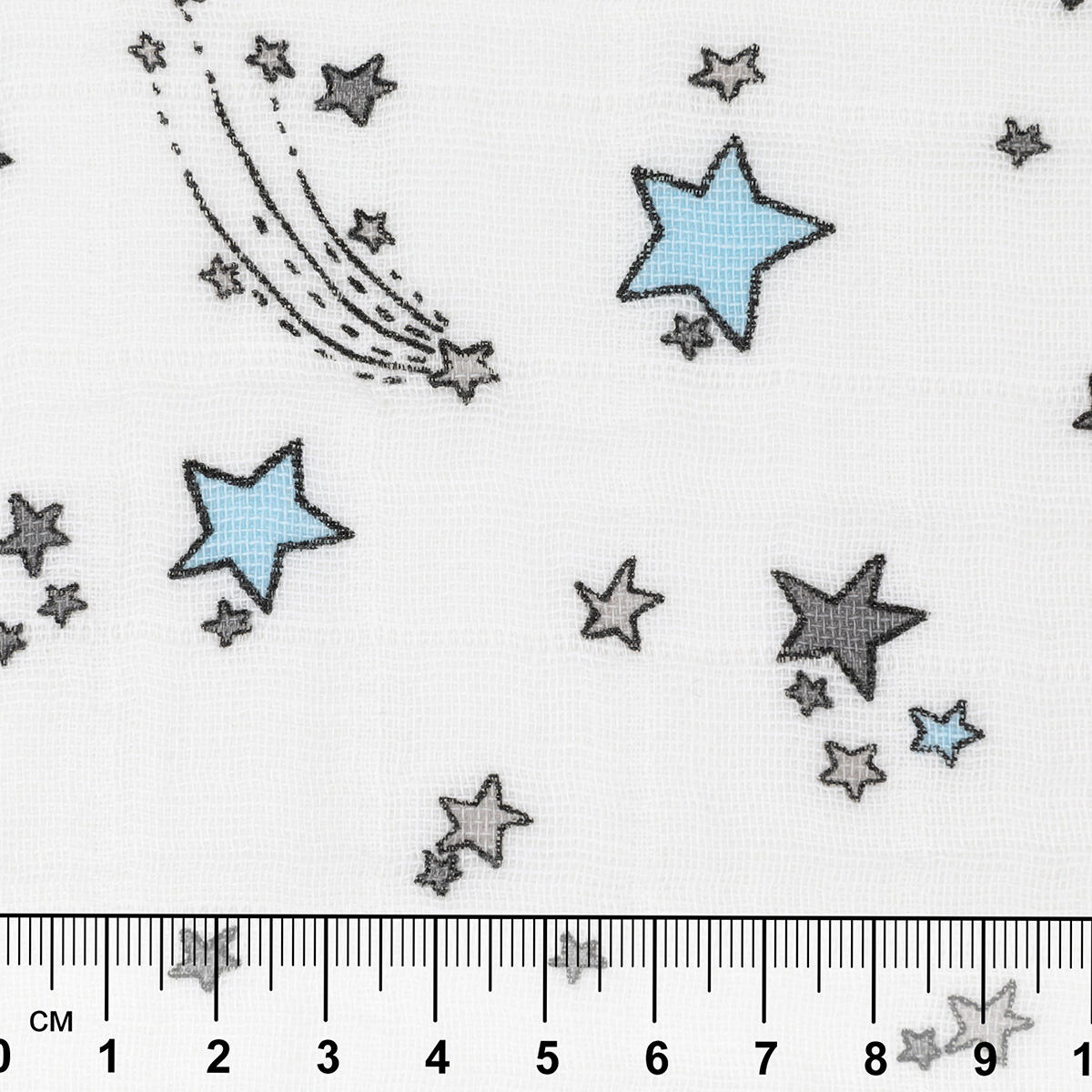 Ткань PEPPY Ткань муслиновая EMBRACE 100% хлопок 100 х 125 см Shannon Fabrics emshooting star baby blue Фото 5.