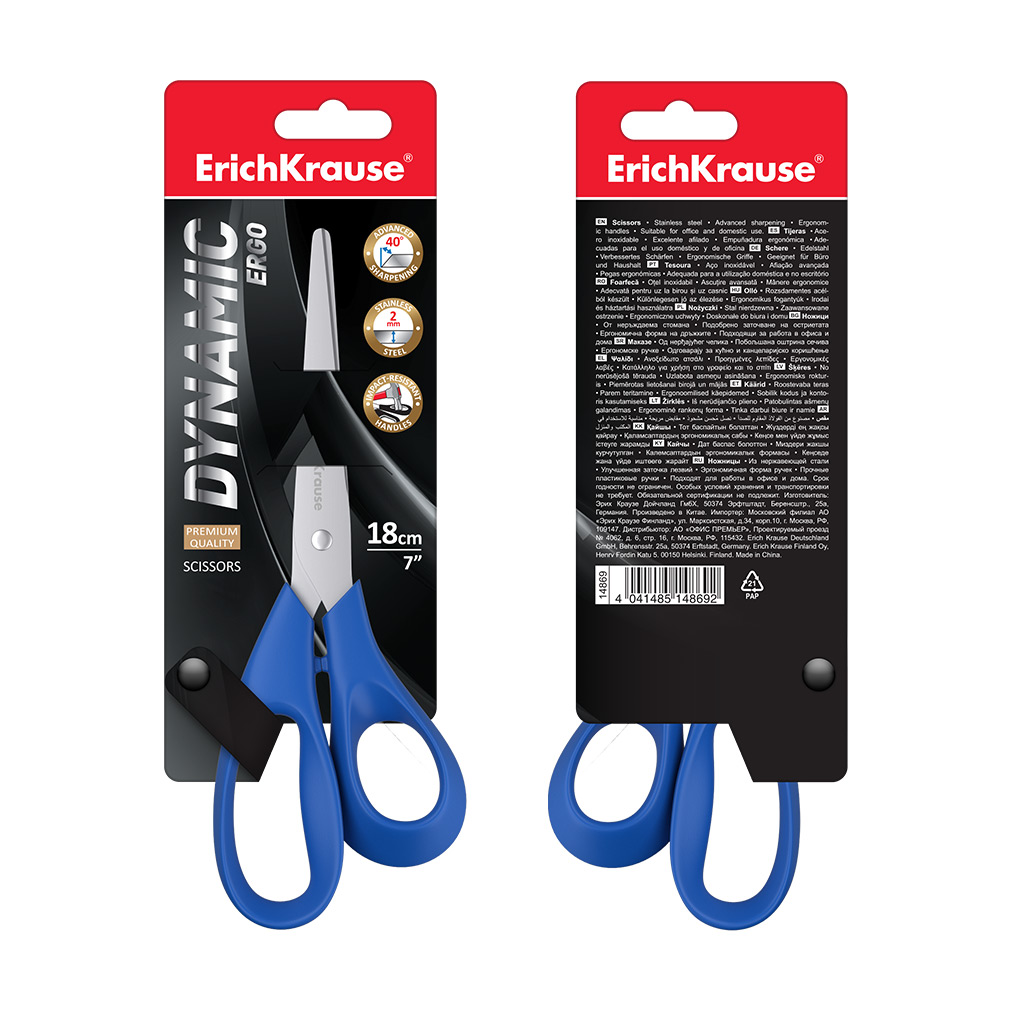 ErichKrause Ножницы Dynamic 18 см 14869 Фото 3.
