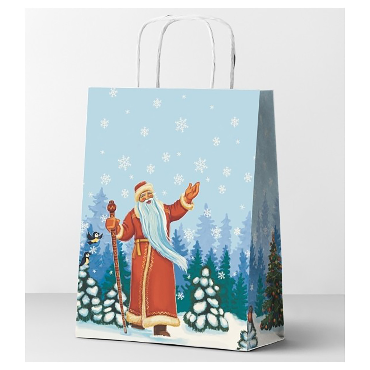 ILIKEGIFT Пакет подарочный 18 х 24 х 15 см Новогодняя открытка БУ-034 Фото 1.