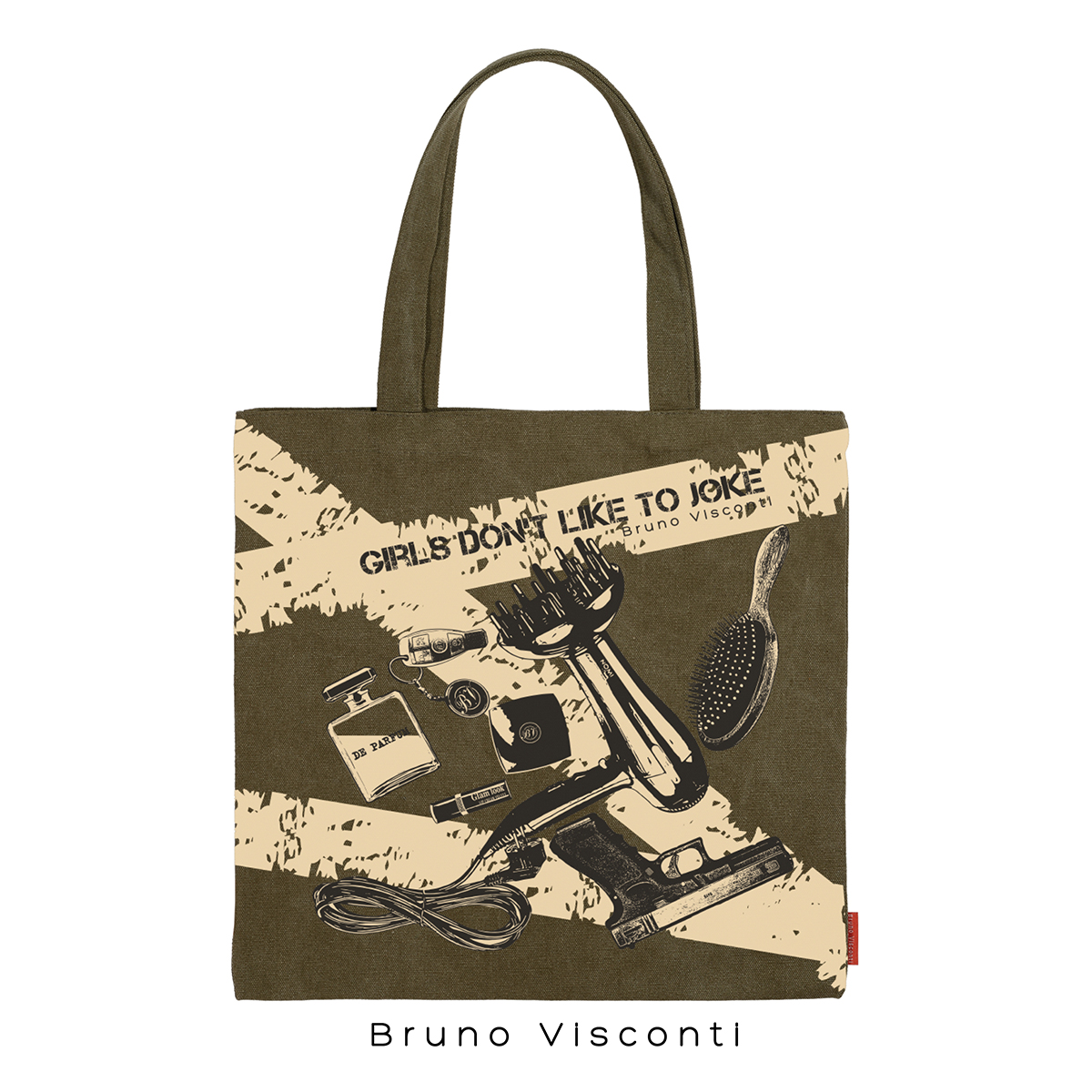 Bruno Visconti Сумка-шоппер квадратная 39 х 39 см ДЕВОЧКИ НЕ ШУТЯТ! 16-003-03/05 Фото 9.