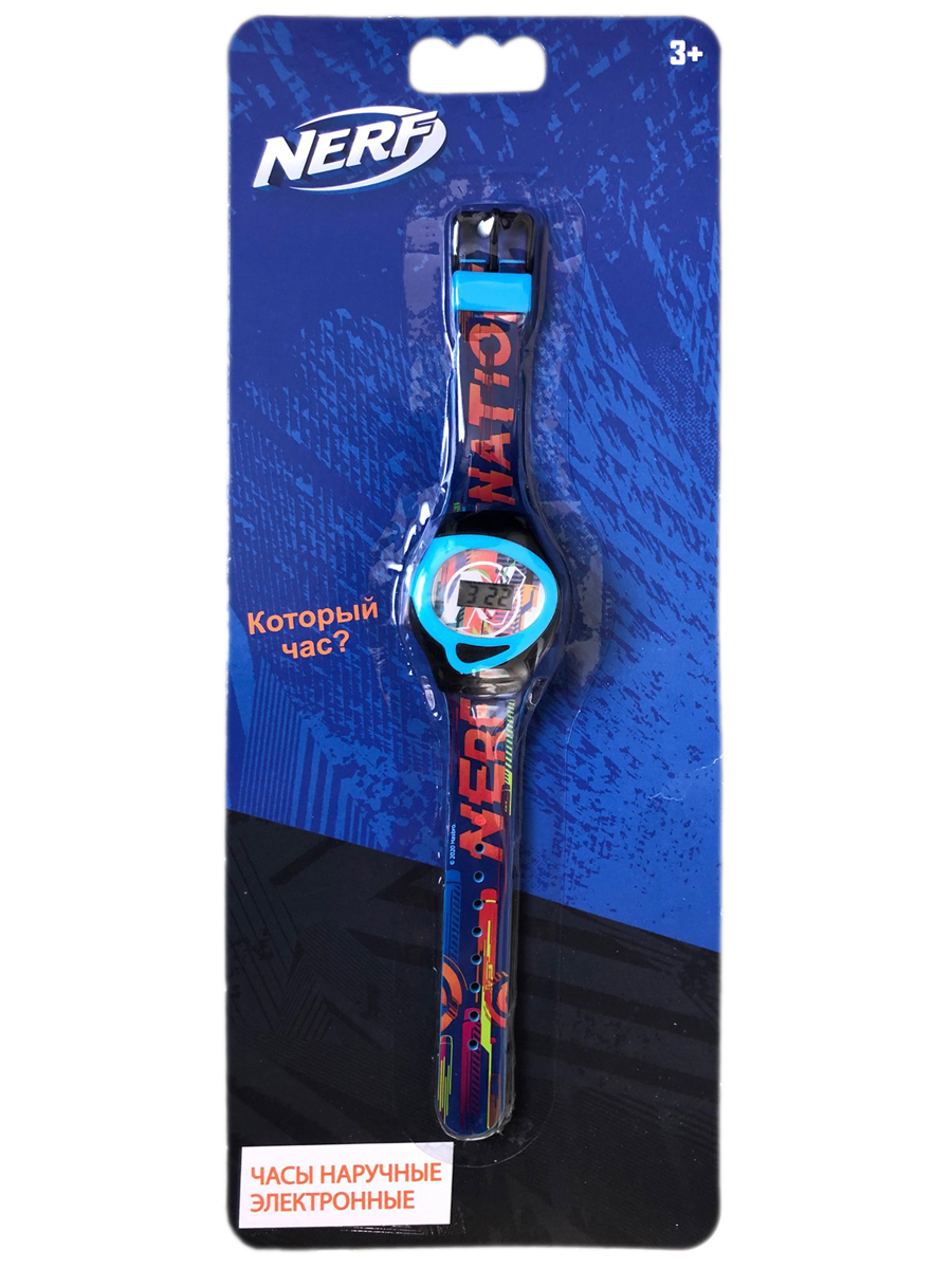 NERF Часы наручные электронные темно синие 30 х 12 х 1 см NF47243 Фото 2.